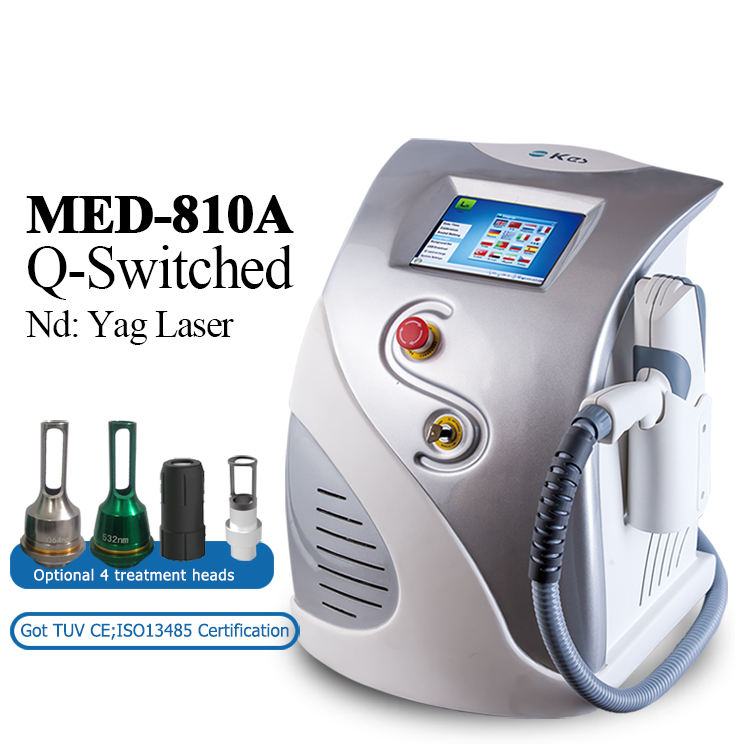 KES factory Big Discount Q Switch Nd Yag Laser Two ND YAG LASER BAR tattoo removal machine MED 810A