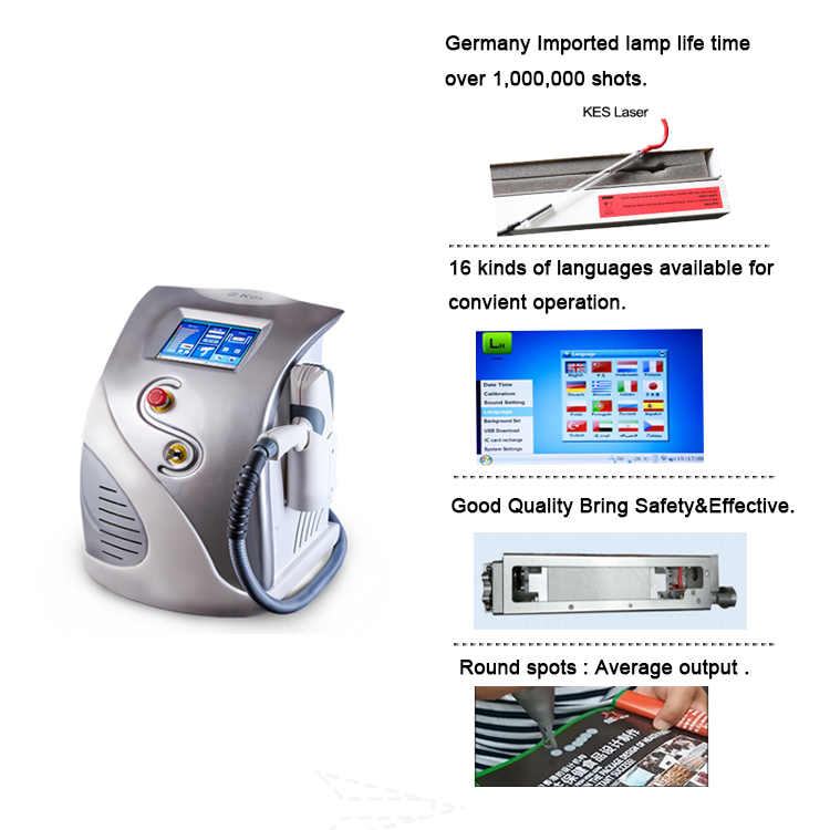 KES factory Big Discount Q Switch Nd Yag Laser Two ND YAG LASER BAR tattoo removal machine MED 810A