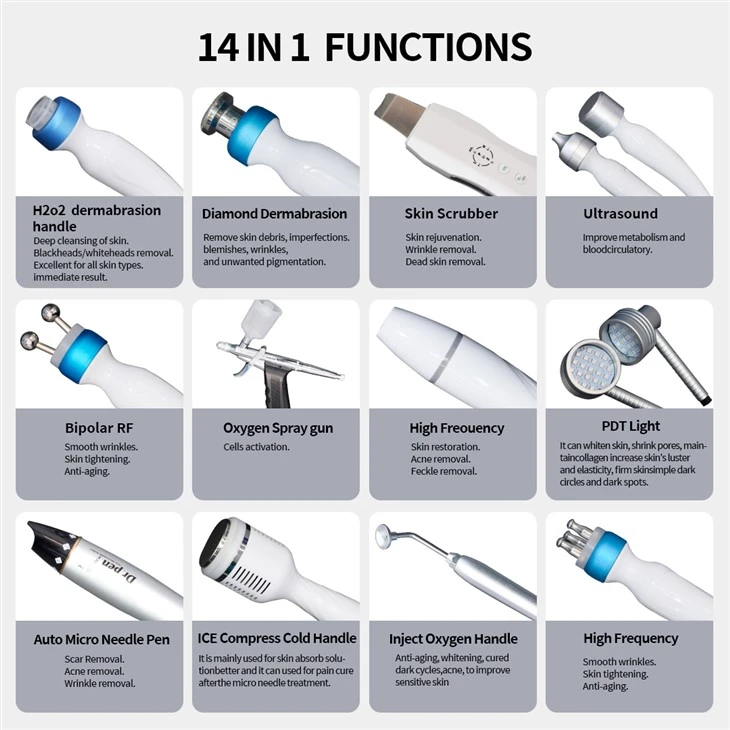 smart ice blue h2o2 facial machine factory